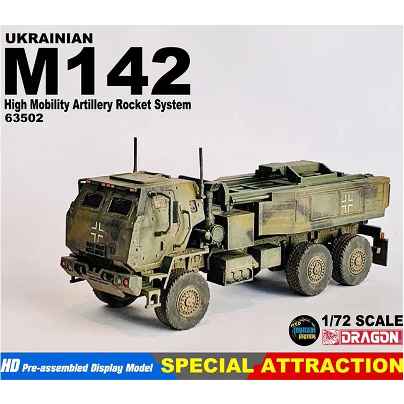 Dragon 1/72 Scale UKRAINIA US Army M142 High Mobility Artillery Rocket System 63502 Plastic Model Vehicle Activity Wheels