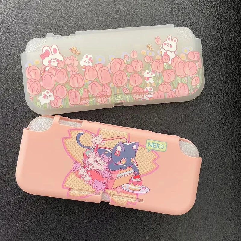 

Neko Cat Cartoon Shell for Nintendo Switch Lite Case Funda Pink Soft TPU Skin Shell Cover NS Lite Console Gaming Accessories