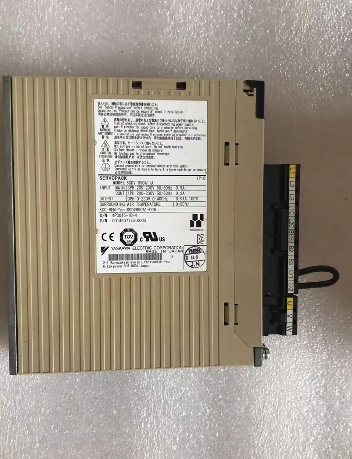 SGDV-R90A11A Used servo drive 100W function to run OK