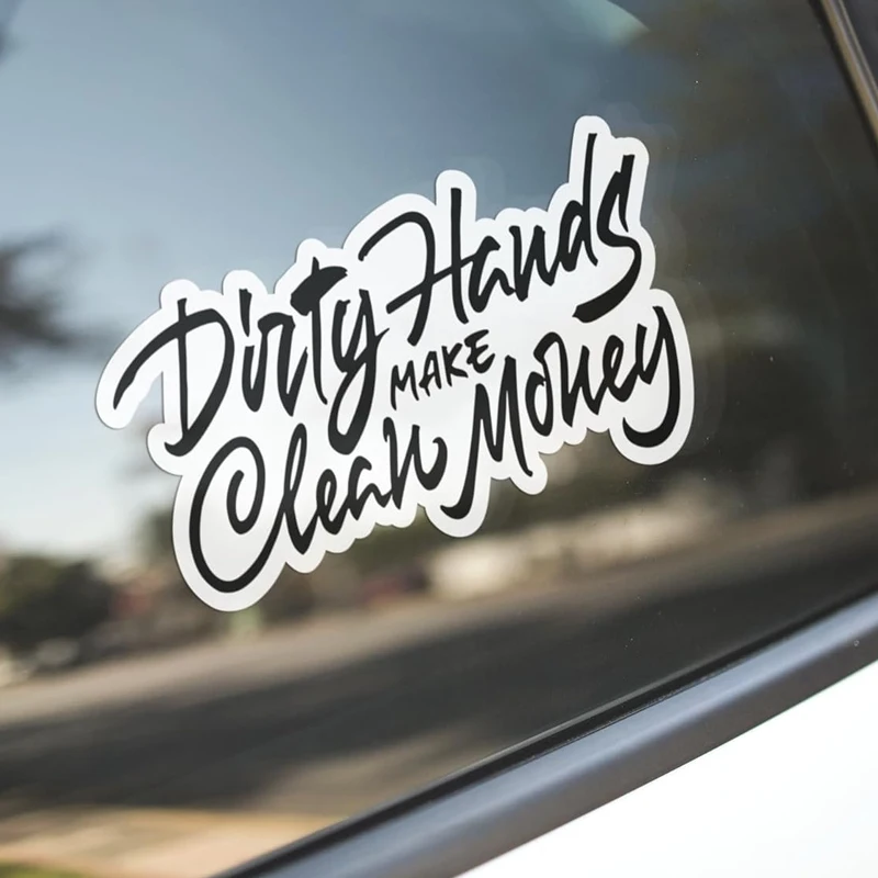 3Pcs Only Available For Blue Collar Dirty Hands Clean Money Stickers And American Flag Men's Stickers