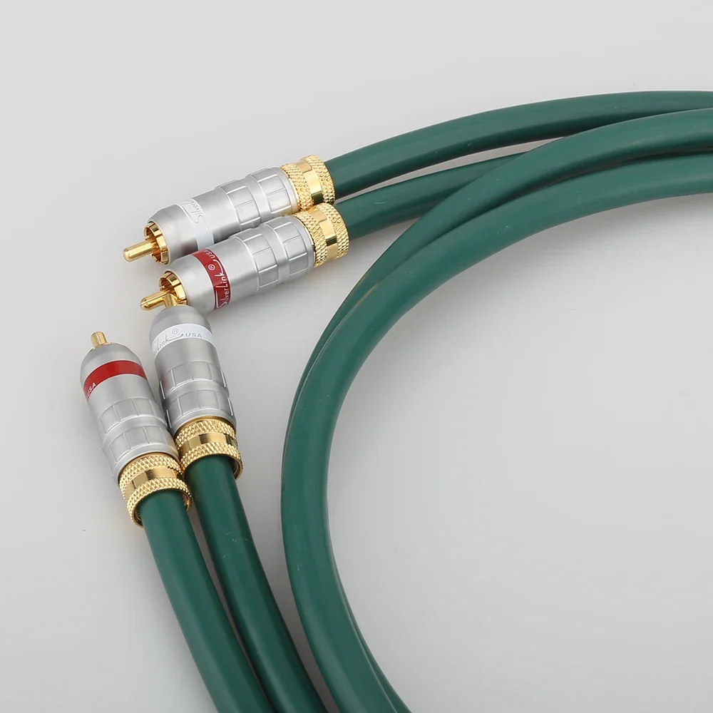 สายเชื่อมต่อเสียงไฮไฟเกรดเสียง สายสัญญาณเสียง RCA ทองแดงบริสุทธิ์