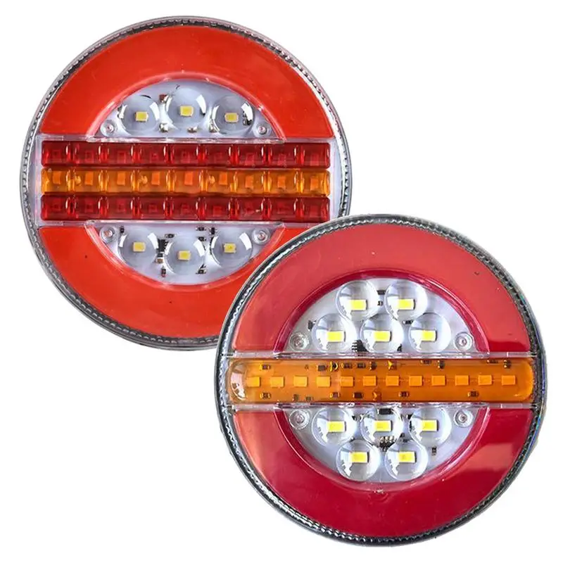 

Utility Trailer Lights 5.3 Inch Truck Brake Lights Round Stop Turn Lamp Signal Warning Lighting Safety Accessories For Car Van