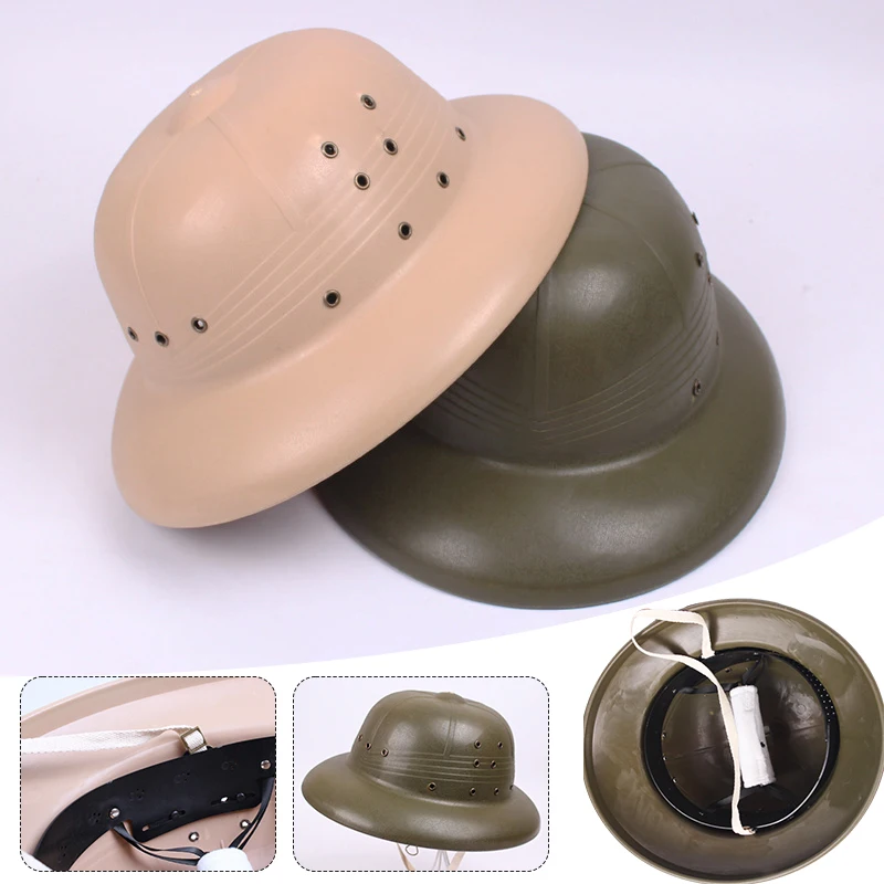 58-60cm Men Vietnam Helmet Hats Head Safety Protective Plastic Waterproof Sunscreen Worker Hat Outdoor Protect Work Helmet