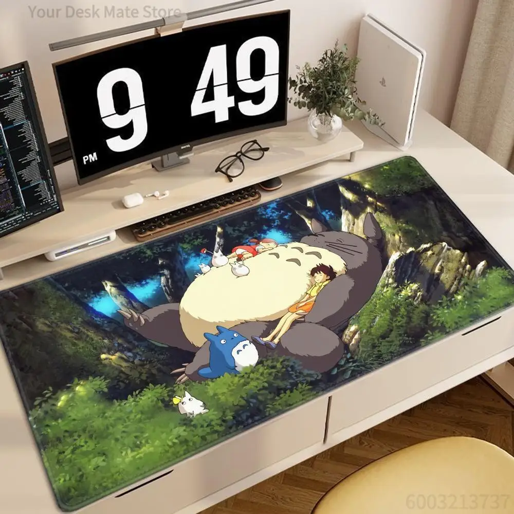 

Аниме-коврик для стола Kawaii, коврик для мыши, офисный коврик с HD-печатью T-Totoros, большой настольный коврик, нескользящие коврики для клавиатуры, милый коврик для ПК, коврик для мыши