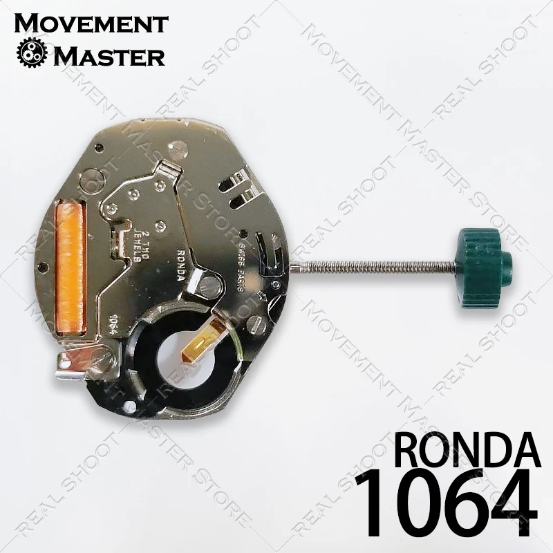 Movimento al quarzo Ronda 1064 15,3x18,2 mm Diametro 2 lancette Movimento dell'orologio dei piccoli secondi n. 321 N. 364 Batteria per riparazione