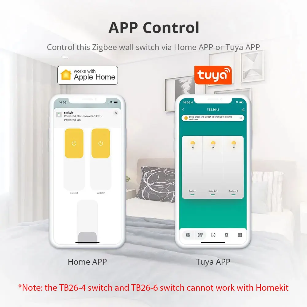 Zemismart Tuya Zigbee Smart 1 2 3 4 6 Gangs Light Switch Brazilian Wall Interrupter Alexa Google Home Smart Life App Control