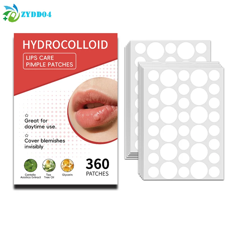 ●360pcs Mouth Blister Patch Cold Sore Lip Blister Patch Cold Sore Healing Hydrocolloid Lip Care Stickers Mouth Blister Patch