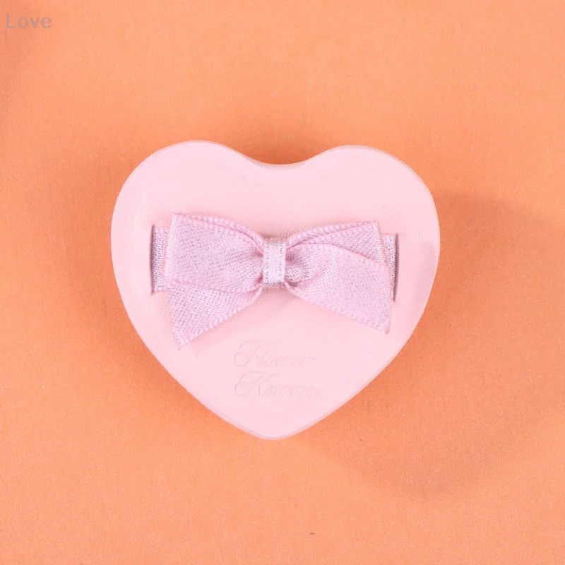 [L&P] 1 Stück Make-up-Puderquasten mit Herzschleife, die sowohl in trockener als auch nasser Kombinationen verwendet werden können. Zuckerwatte-Luftpolsterquaste