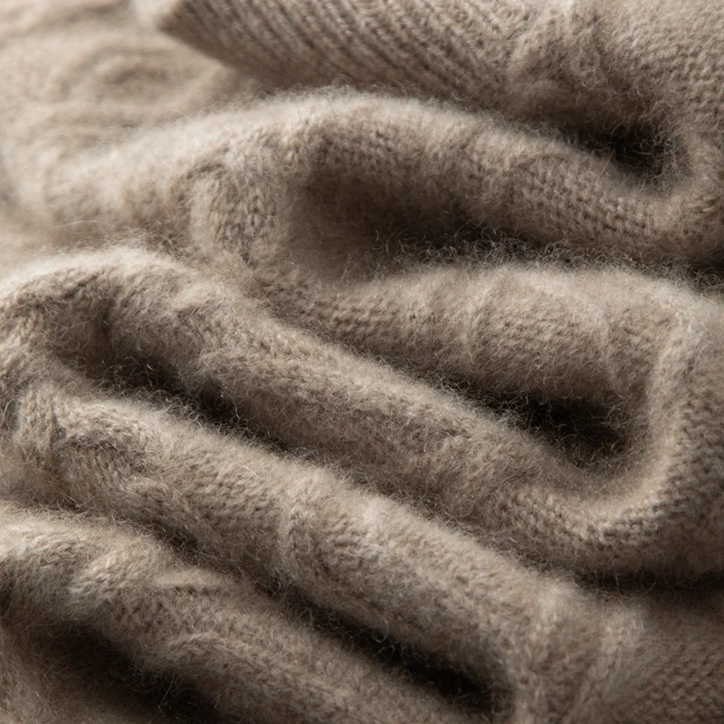 Maglione da uomo 100% cashmere Primavera Autunno Inverno Pullover basic con collo a lupetto Morbido caldo di alta qualità Twist Flover Maglieria Top