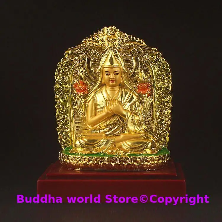Special offer Buddha statue Tibetan Buddhism patriarch good resin Tson-Kha-Pa buddha HOME Altar worship Effective protection