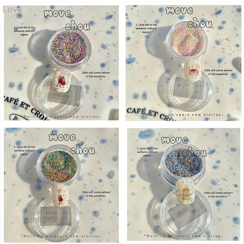 

1PC Autumn Winter Granulated Sugar Powder Wool Powder Water Ground Stone Powder Nail Accessories Glitter For Nails