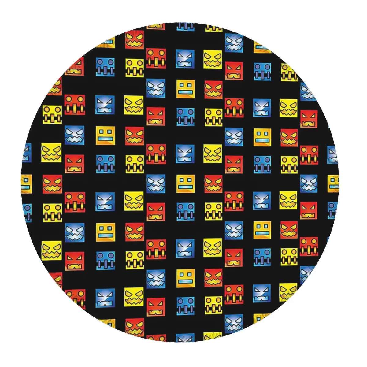 

Круглый коврик для мыши Geometry Dash, коврик для клавиатуры и мыши, коврик для геймерского ПК, коврик для офисного стола