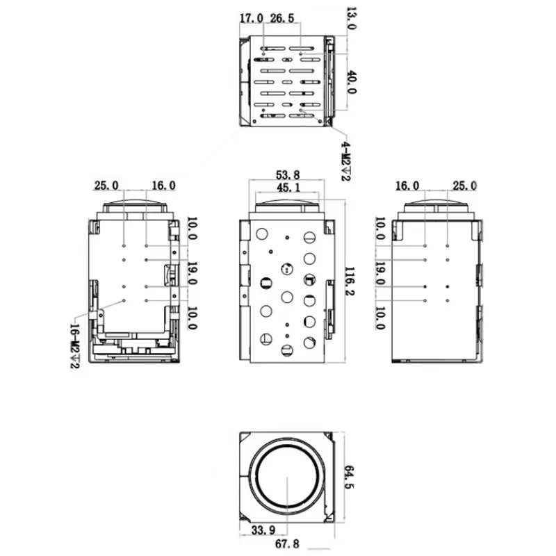 وحدة كاميرا إزالة الضباب الضوئية بدقة 4 ميجابكسل |   عدسة 6.6 ~ 264 ملم 40X |   1/1.8 بوصة CMOS |    مخرج MIPI/LVDS