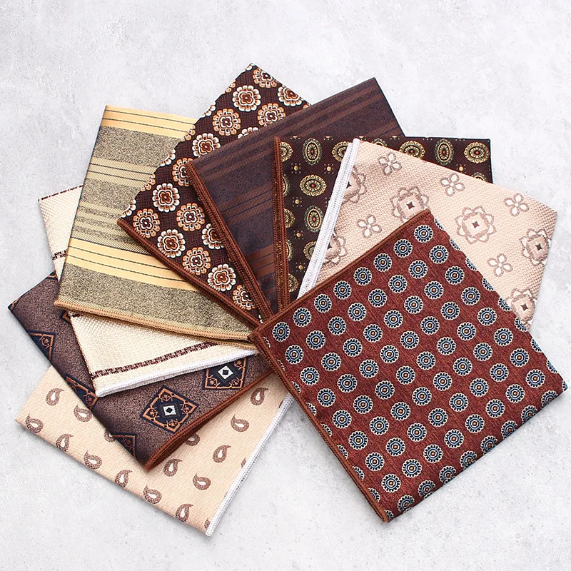 Jacquard Pocket Square For Men Women Paisley Chest Towel Hanky Gentlemen Hankies Men's Suit Handkerchief Pocket Towel Gifts