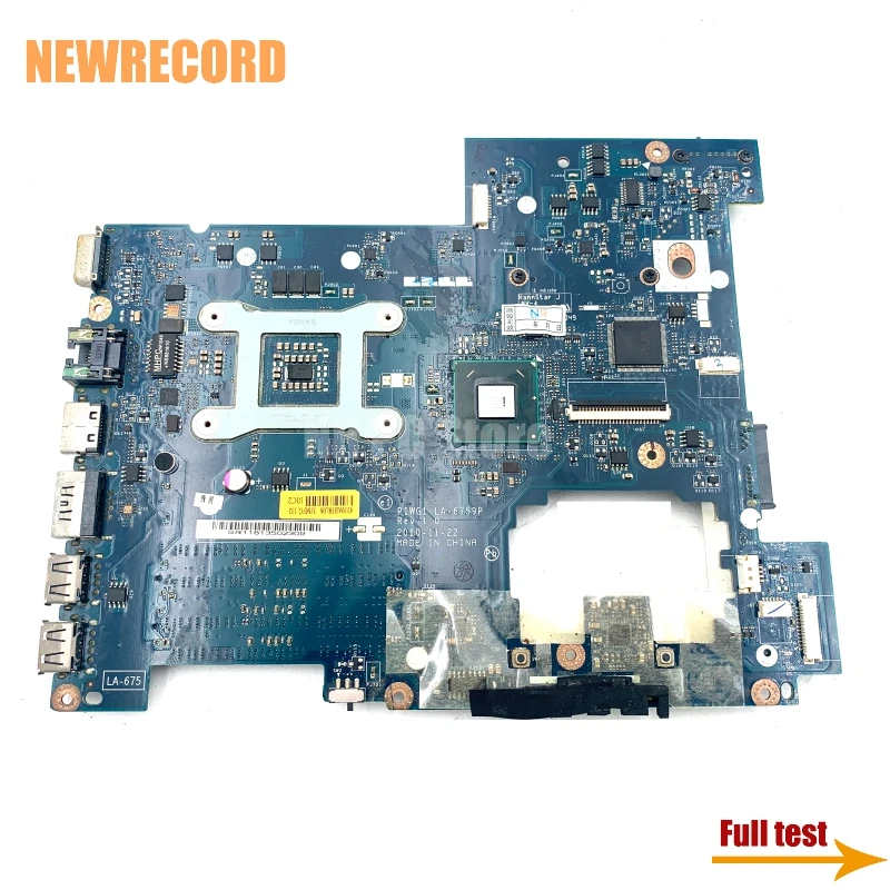 NEWRECORD PIWG1 LA-6759P For Lenovo G470 Laptop Motherboard HM65 DDR3 GMA HD 3000 Without GPU Main Board Full Test