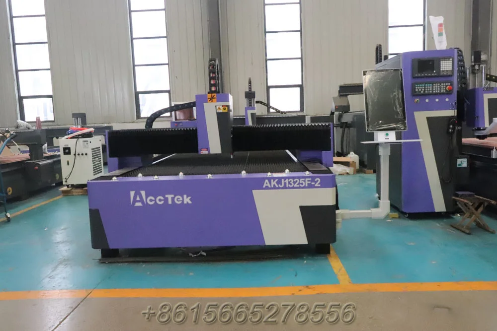 AccTek Fiber + CO2 Laser Cutting Engraving Machines for Sign & Advertising Carbon Steel Stainless Steel Acrylic Wood Plywood