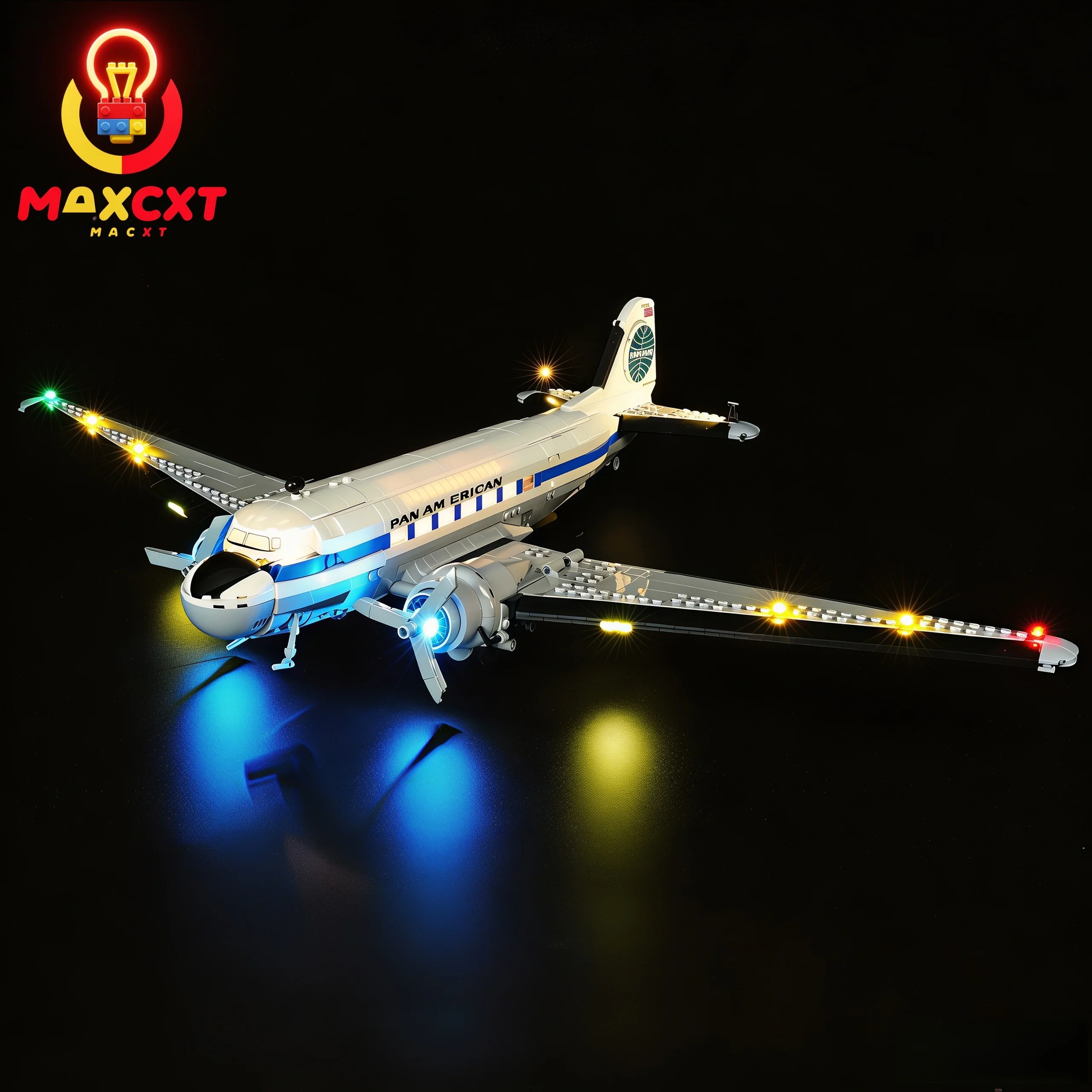 MAXCXT LED Light For LEGO 11378-Douglas™ DC-3™ Pan American Airways Airliner DIY Decorative Lamp Not Include Building Blocks Set
