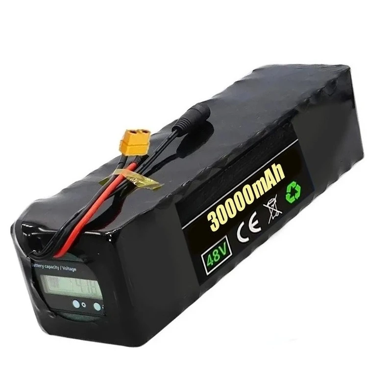 حزمة بطارية 13S4P 48 فولت 30 أمبير في الساعة مع شاشة عرض الطاقة 18650 بطارية ليثيوم للسيارات الكهربائية والدراجات النارية