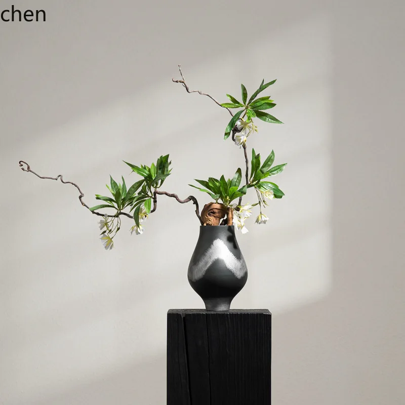 PYH New Chinese Style High-End Zen Artificial Welcoming Pine Bonsai Oriental Wabi-Sabi Style Tea Room Hotel Lobby