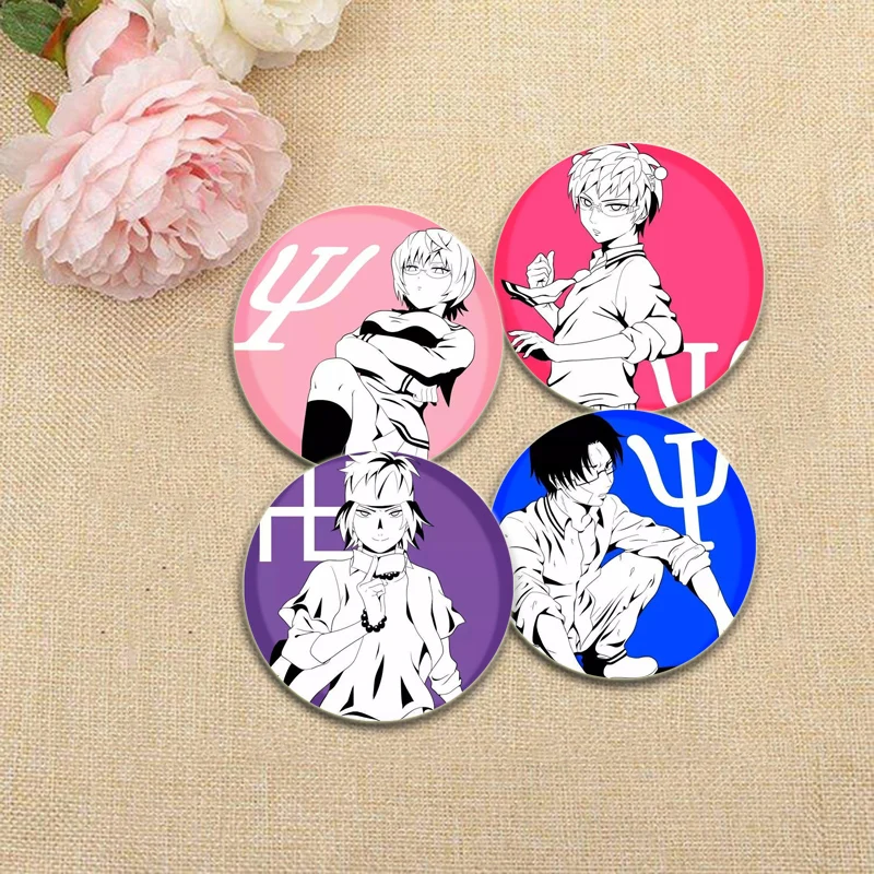 Saiki K HD Print Anime Brooches Saiki Kusuo Teruhashi Kokomi Cartoon Badge Handmade Pins for Backpack Clothes Gift Accessory