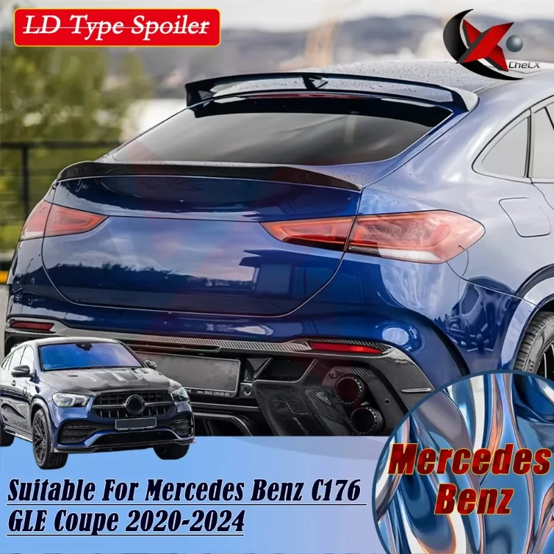 

For 2020-2024 GLE C167 Carbon Fiber Gloss Black Rear Spoilers Wings Tail Wing Boot Spoiler Exterior Parts Aerodynamic Tuning
