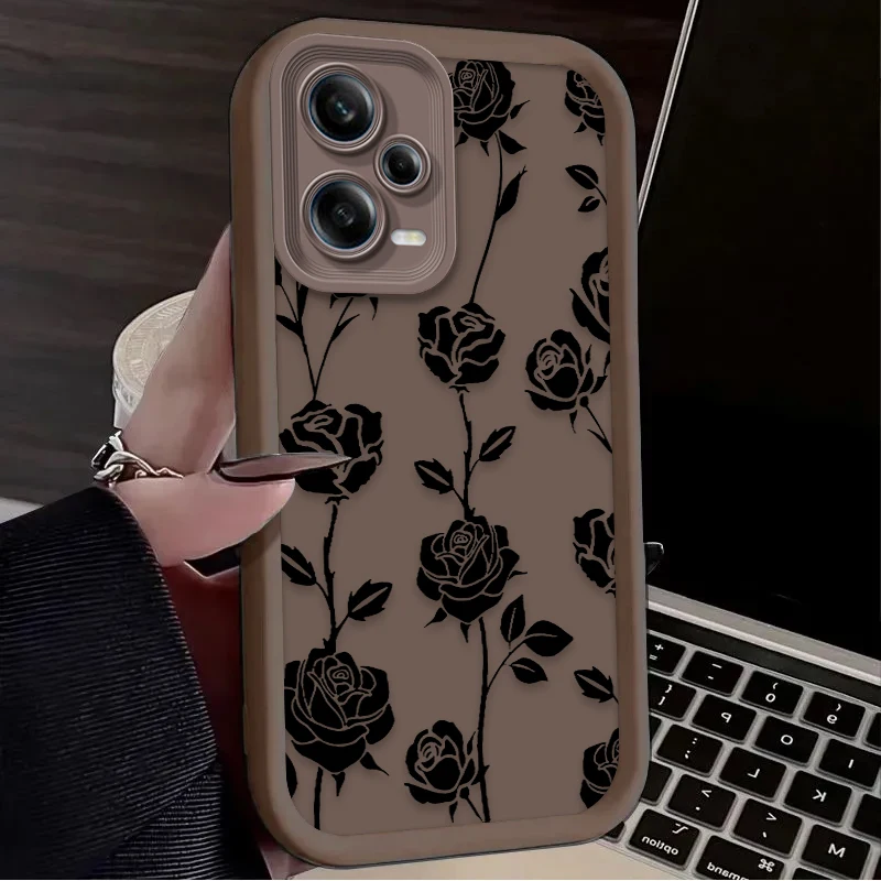 Flower Phone Case for Xiaomi Redmi Note 13 12 11 Pro Plus 4G 5G 12S 11S 10S 10 9 9S 8 12C 13C Soft Silicone Shockproof Cover