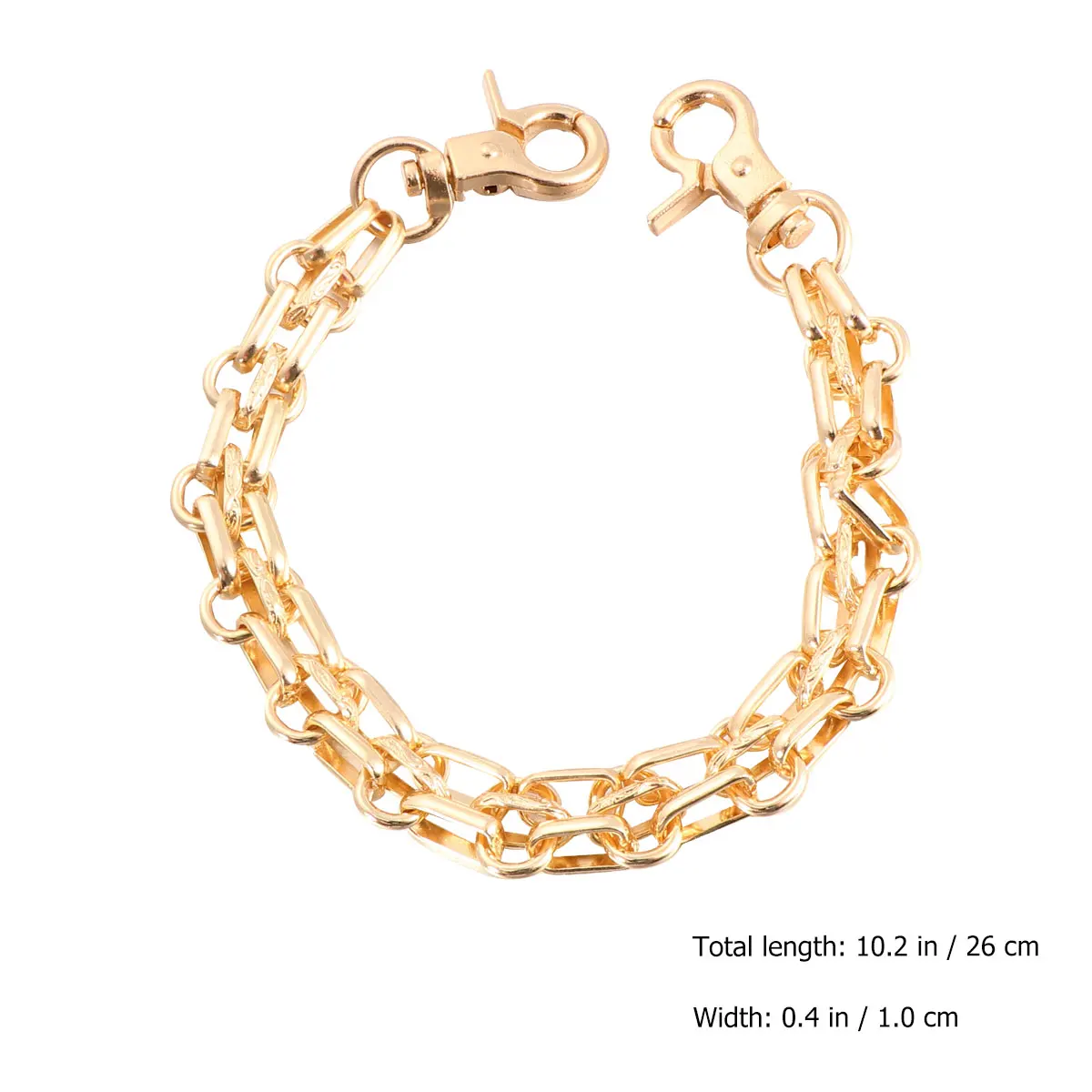 3 قطعة 26 سنتيمتر محفظة نسائية للعملات المعدنية ملحقات السلسلة ضوء الذهبي سبائك الزنك مشبك للإزالة Diy بها بنفسك أشرطة الحقائب لحقيبة يد استبدال حقيبة #6