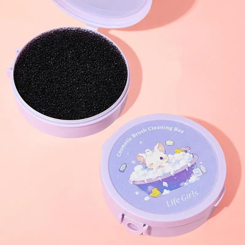 1 ชิ้นแปรงแต่งหน้าแปรงแต่งหน้าฟองน้ํา Remover สี Off Make Up แปรงทําความสะอาดกล่องแปรงแป้งซักผ้าเครื่องสําอางค์ชุดทําความสะอาด
