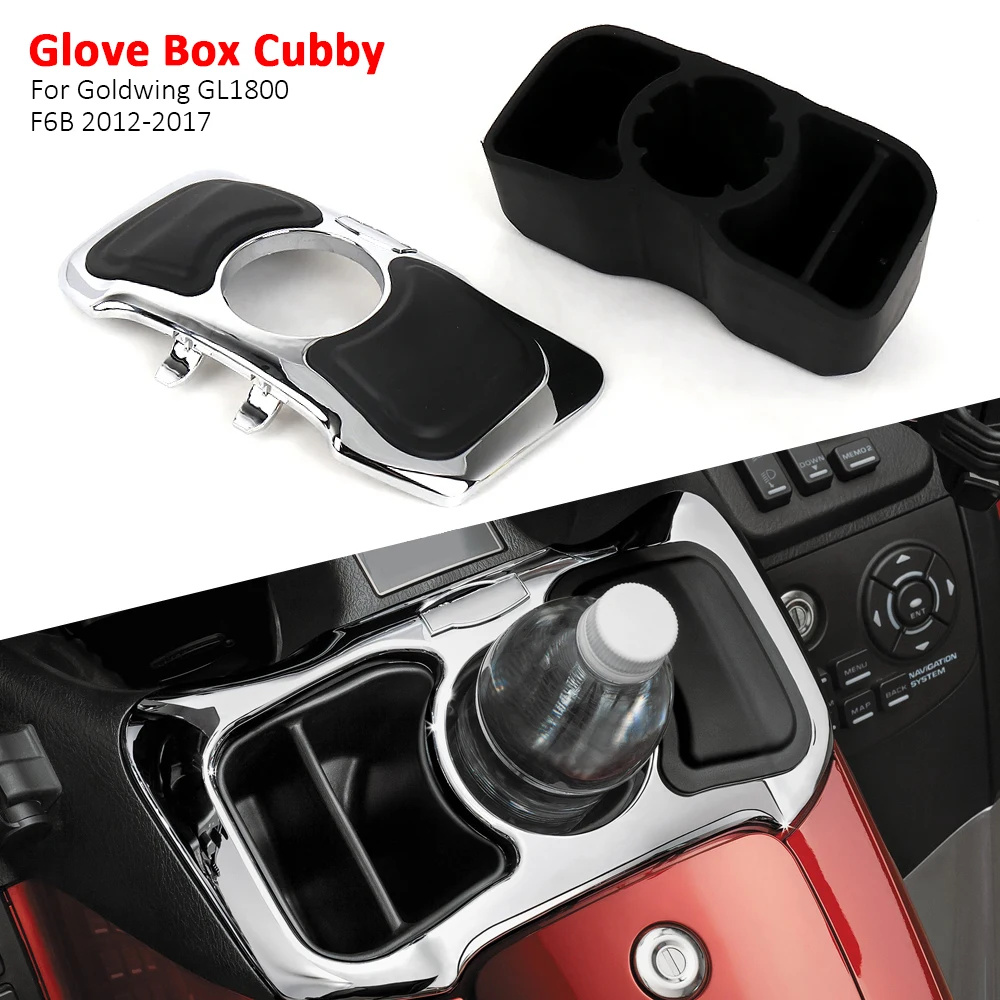 

Motorcycle Accessories Inner Fairing Glove Box Cubby with Drink Cup Holder For Honda Goldwing GL1800 GL 1800 F6B 2012-2017