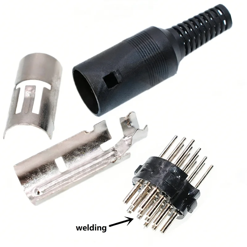 1/2/5pcs DS-13-04 Large S Terminal Socket PS2 Terminal Female Socket 13 Core DIN Interface Generous 15 Pin Male Plug A2