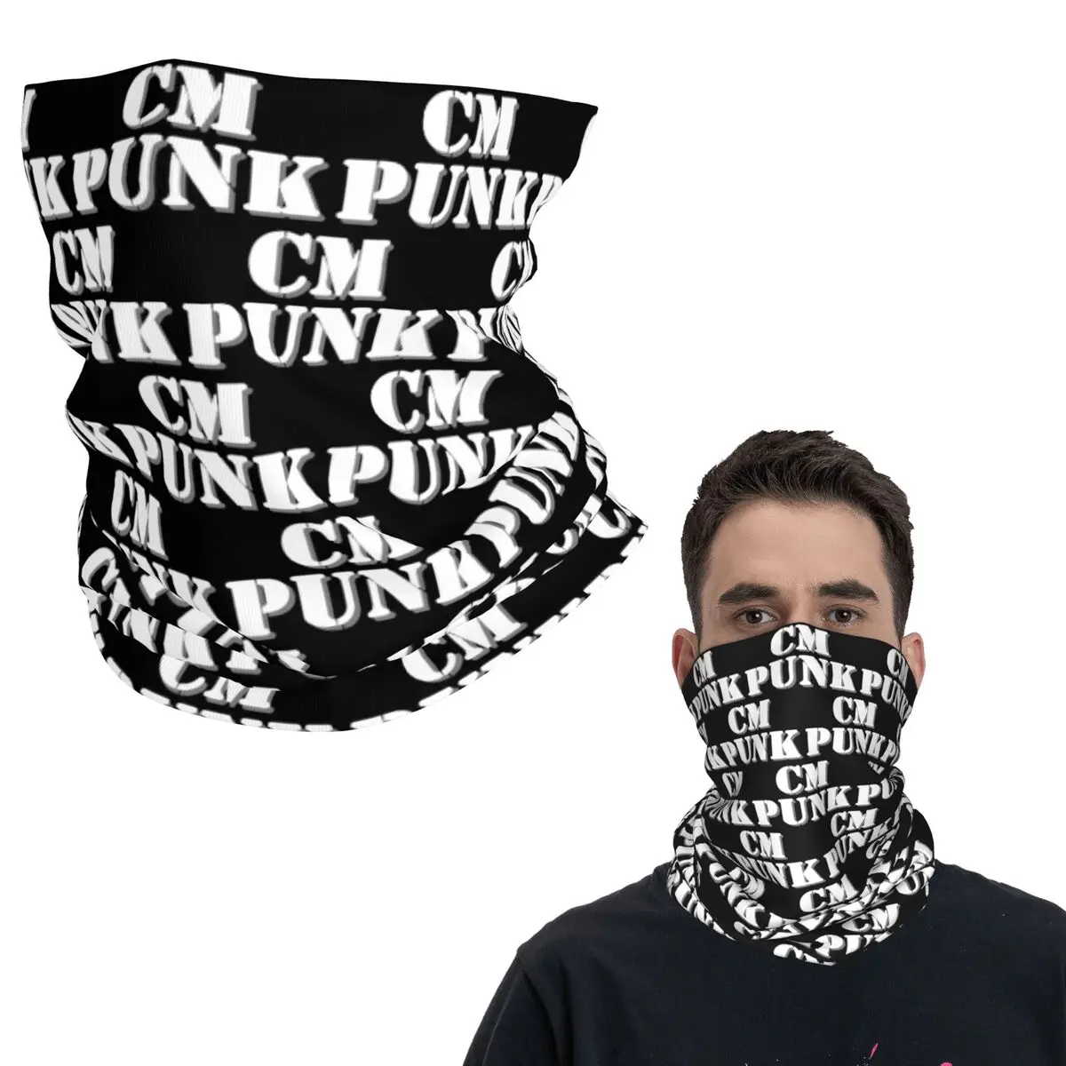 

Борцовский шарф Cm в стиле панк, гетры с принтом, многофункциональный велосипедный шарф унисекс для взрослых, всесезонный