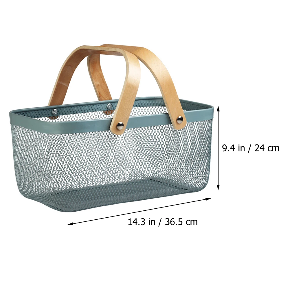 

Storage Basket Wire Mesh Metal Countertop ganiser Bins Shelves Sundries Container Home Office School Use Small Tools