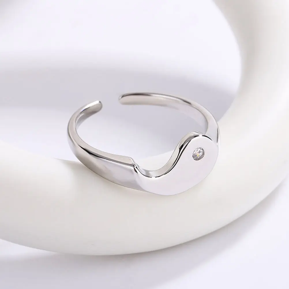 Yin Yang Couple Rings Set – Adjustable Matching Romantic Jewelry for Men and Women, Unisex Fashion Finger Rings