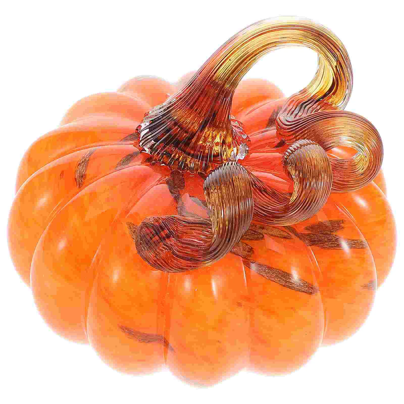 

Pumpkin Ornaments Collectibles Crystal Fall Decor Pumpkins Halloween Plant Party Supplies Glass Decorations