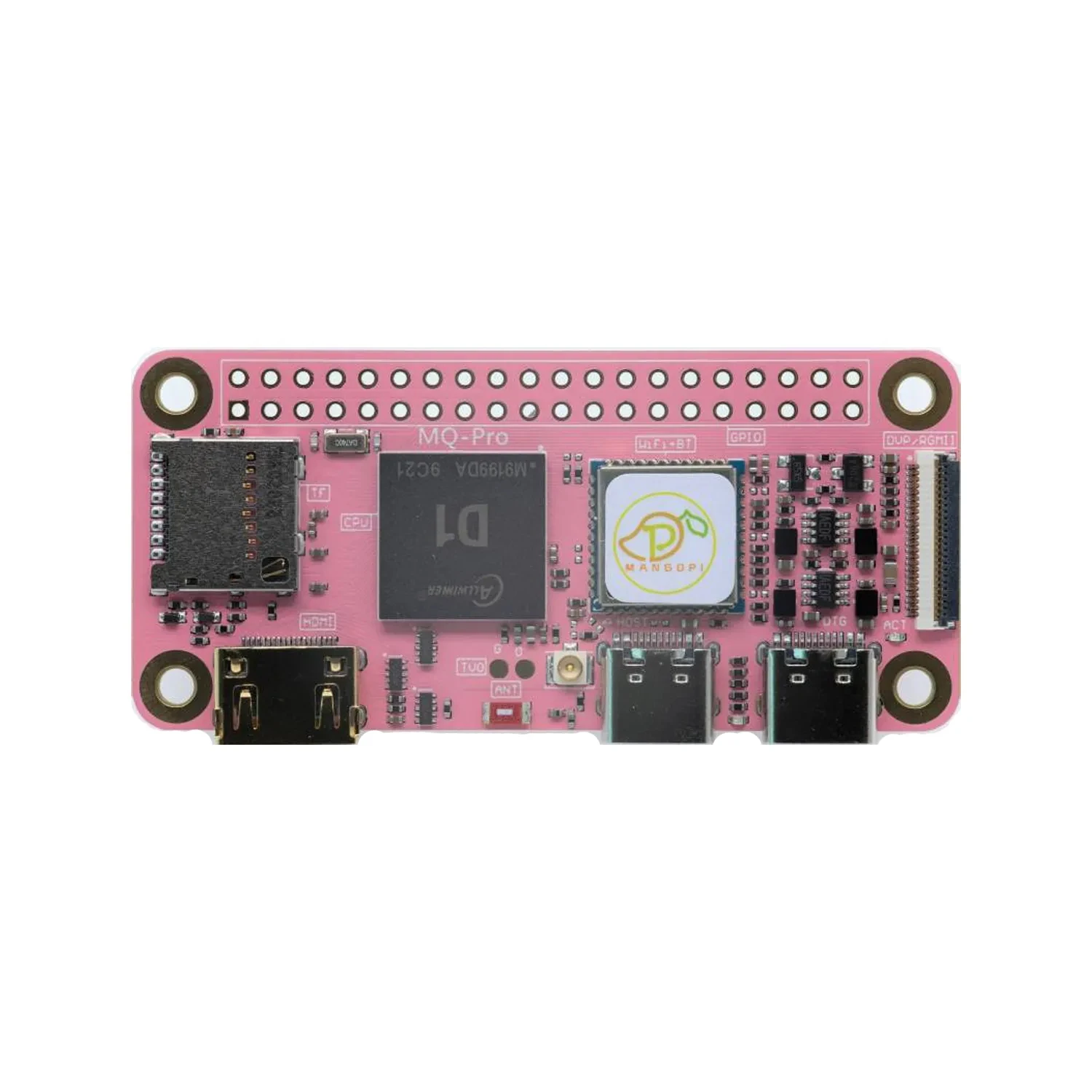 

MangoPi MQ-Pro D1 board RISC-V SBC 512MB/1GB RAM with WiFi/BT Sakura Pink V1.4