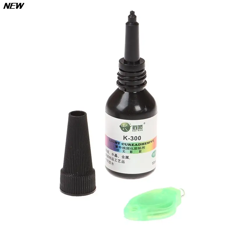 New Arrival 10ml Kafuter UV Glue UV Curing Adhesive K-300 Transparent Crystal and Glass Adhesive with UV Flashlight