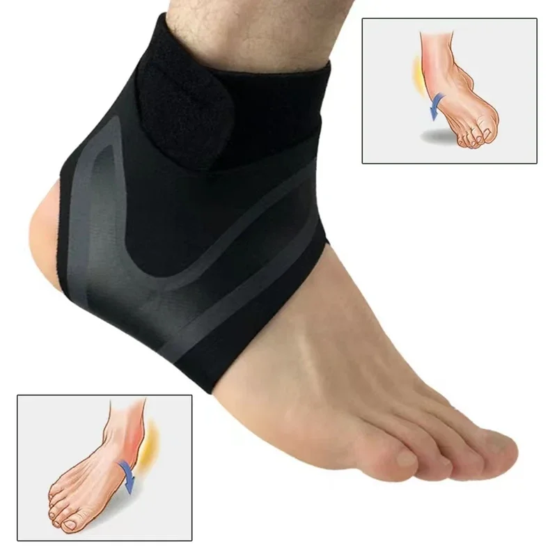 1 Pair Ankle Protectors Breathable Adjustable Compression Ankle Sleeves For Sports Running Soccer Basketball Ankle Protectors