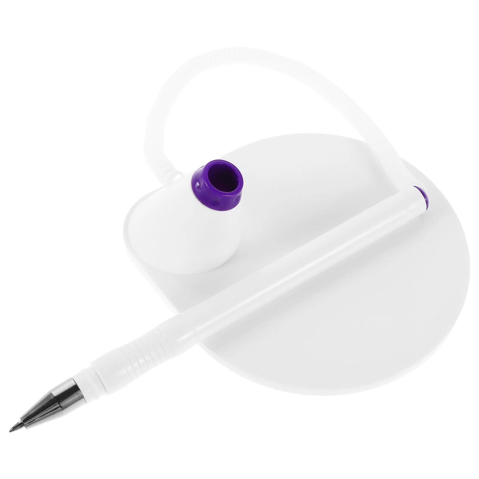 

4Pcs Business Desk Pen Fixed in Base Smooth Writing Neutral Ink Signature Pen for Office Bank Reception Counter Professional Use