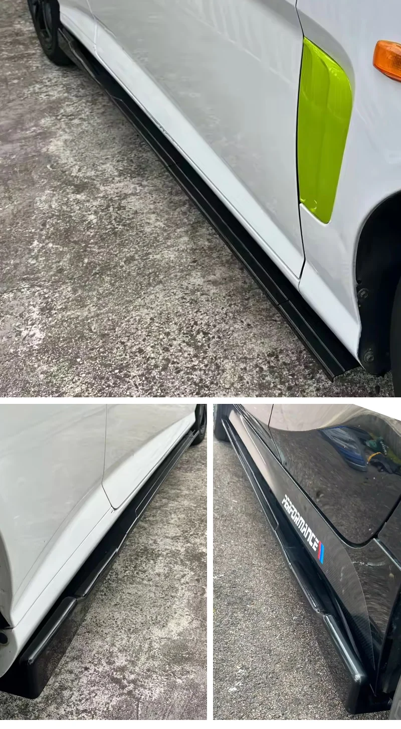 Für Renault Zubehör Clio V 2019+ Auto-Seitenschweller-Verlängerung Splitter Schwellerverkleidung 8-teilig ABS Hochglanz Schwarz – Detail 4