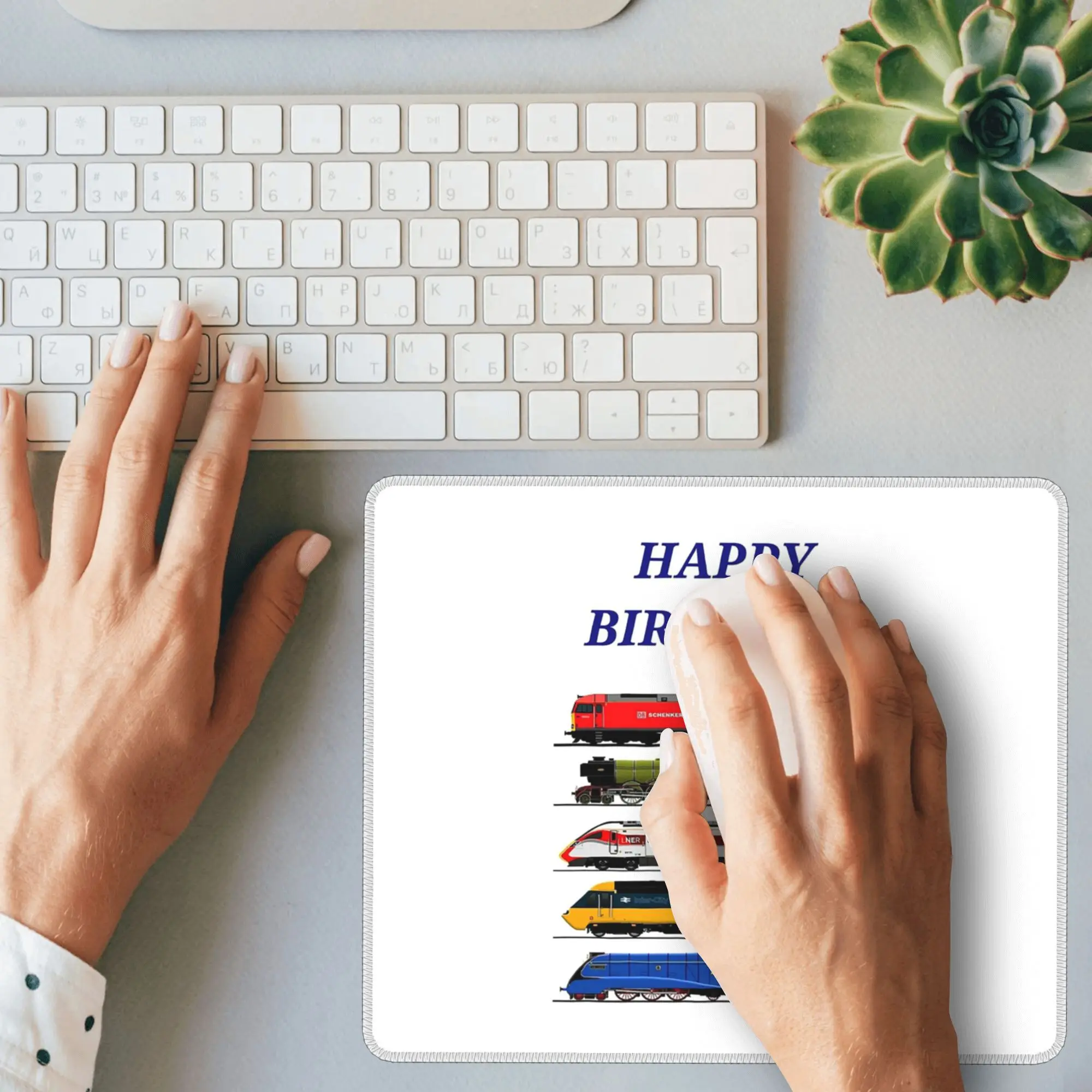 British Rail Trains Mauspad, Computer-Tastatur, Mauspad, Gamer, PC, Laptop, Schreibtischunterlage, Bürozubehör, Tischsets