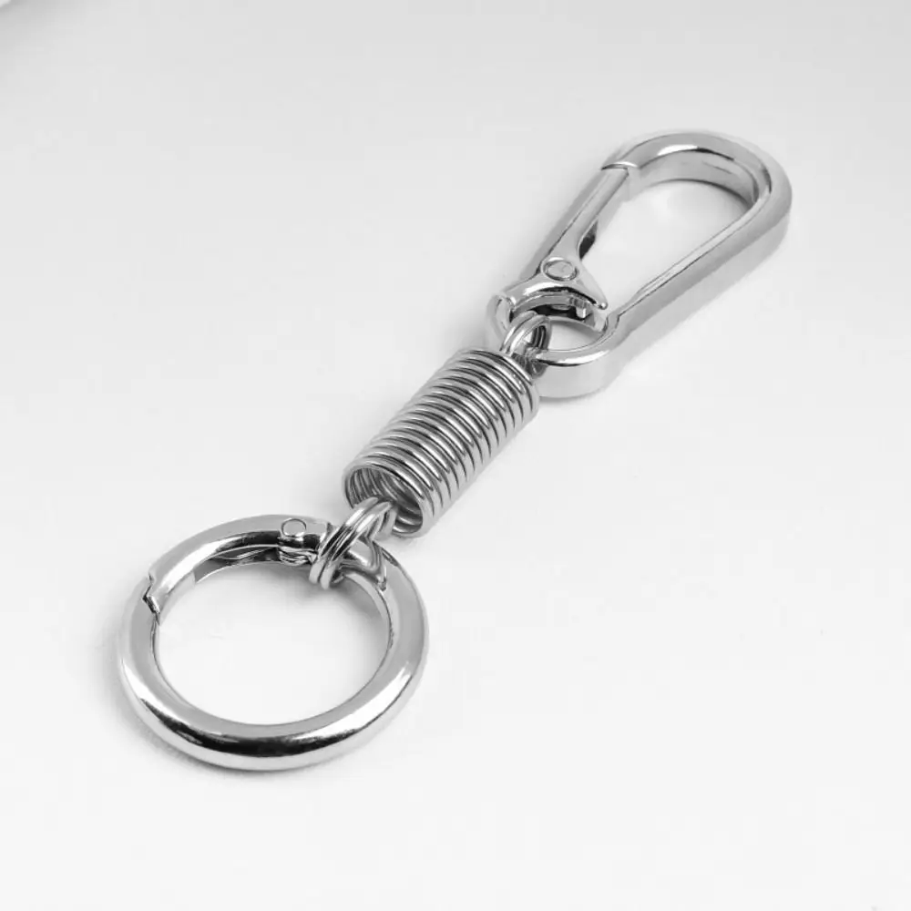 10pcs Portable Anti-Theft Metal Keychains Multi-Functional Universal Spring Carabiners Durable Lightweight Key Ring Clip Luggage