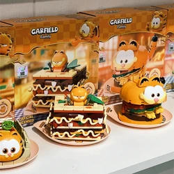 Garfield Gourmet Building Blocks Burger Tucker assembled model ornaments animation peripheral toys Kawaii birthday gift