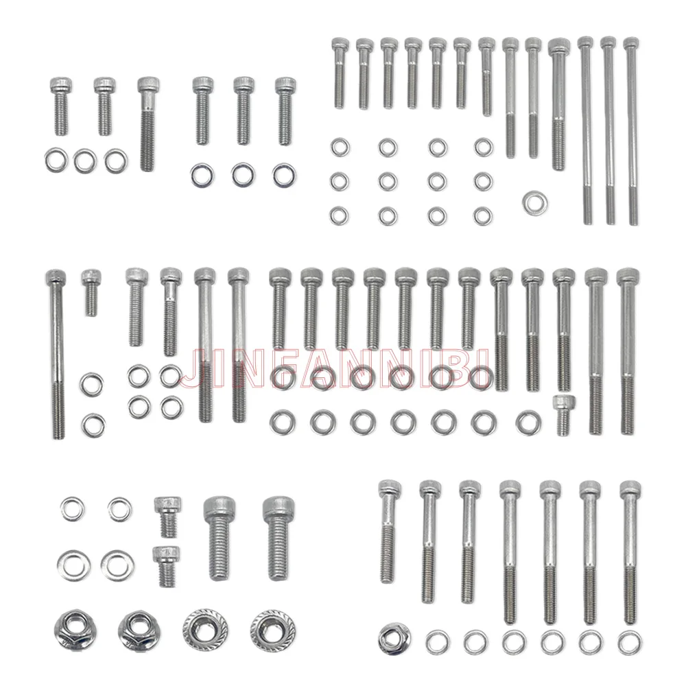 For Honda SPORTRAX TRX400EX TRX400X 102pcs Stainless Steel Engine Bolt Screw Kit