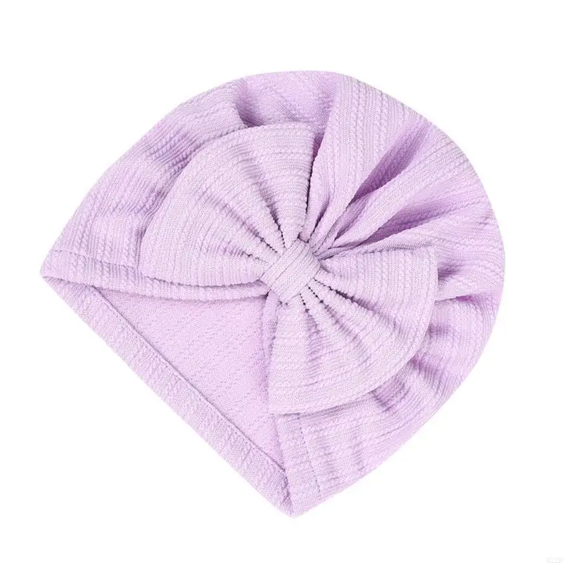 

Q22D Lovely Baby Turban Hat Cap with Lovely Bowtie Detail Trendy Headwrap