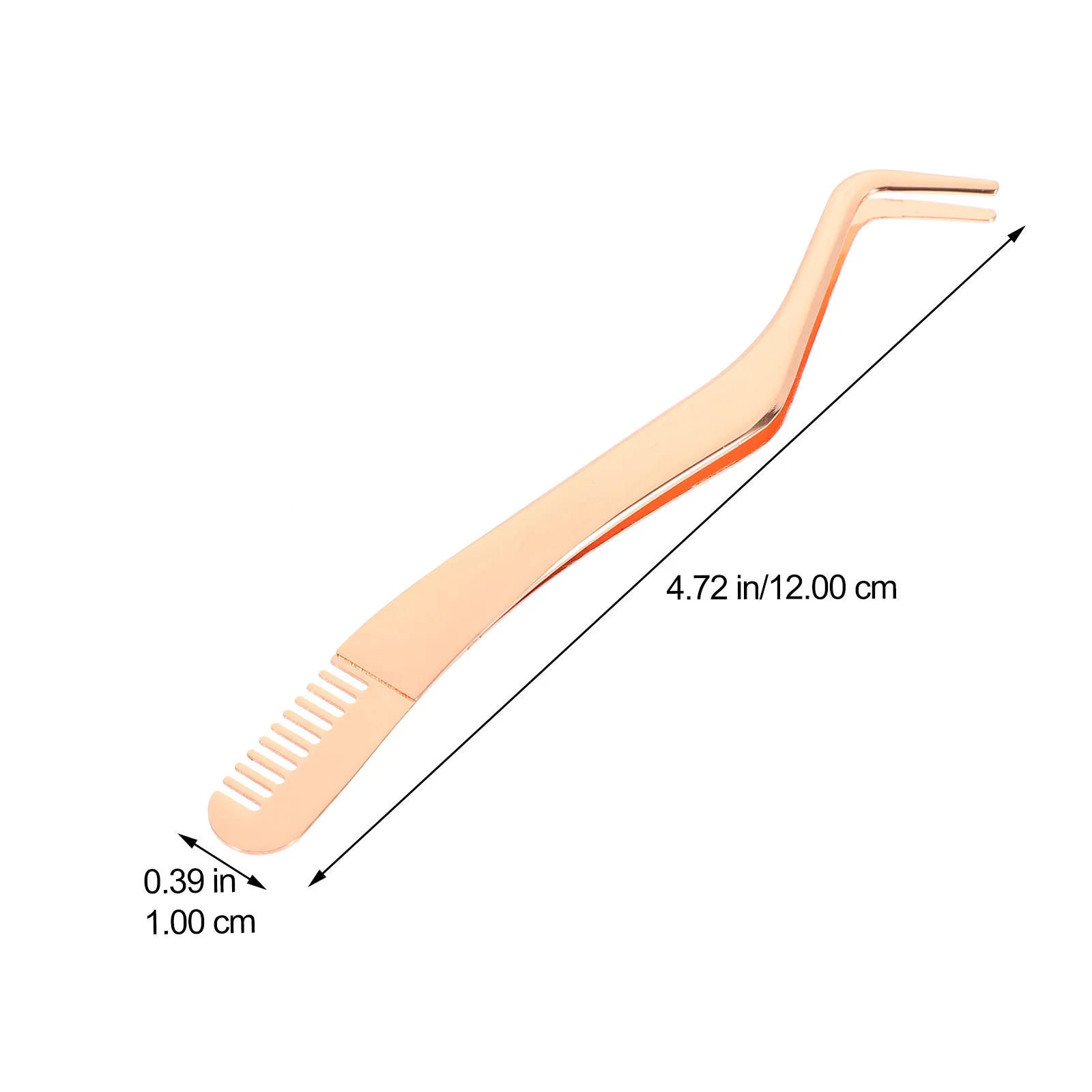 2Pcs Eyelash Tweezer Comb Stainless Steel 2 in 1 Lash Applicator Tool for Extensions Beginners Women Ergonomic Design Portable