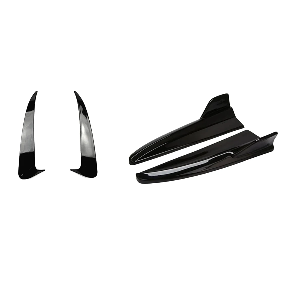 For Mercedes Benz C-Class W205 C180 C200 C300 C43 C63 AMG 2015-2021 Rear Bumper Lip Diffuser Splitter Air Vent