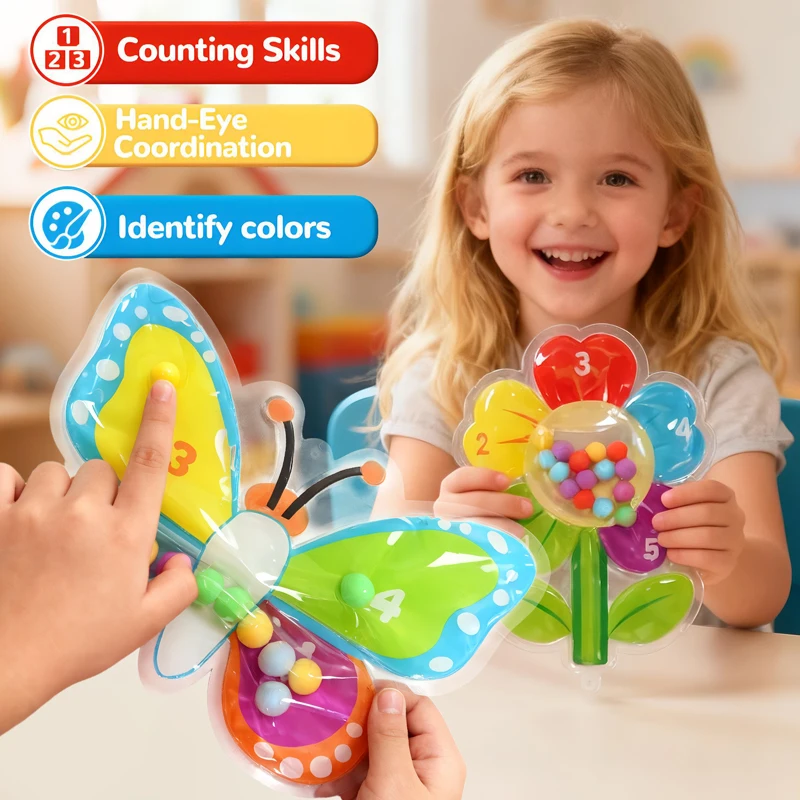 Jouet sensoriel de tri des couleurs et des nombres Montessori, jouets éducatifs pour enfants, développement des motricité Fine, jeu d'apprentissage de tri, cadeau