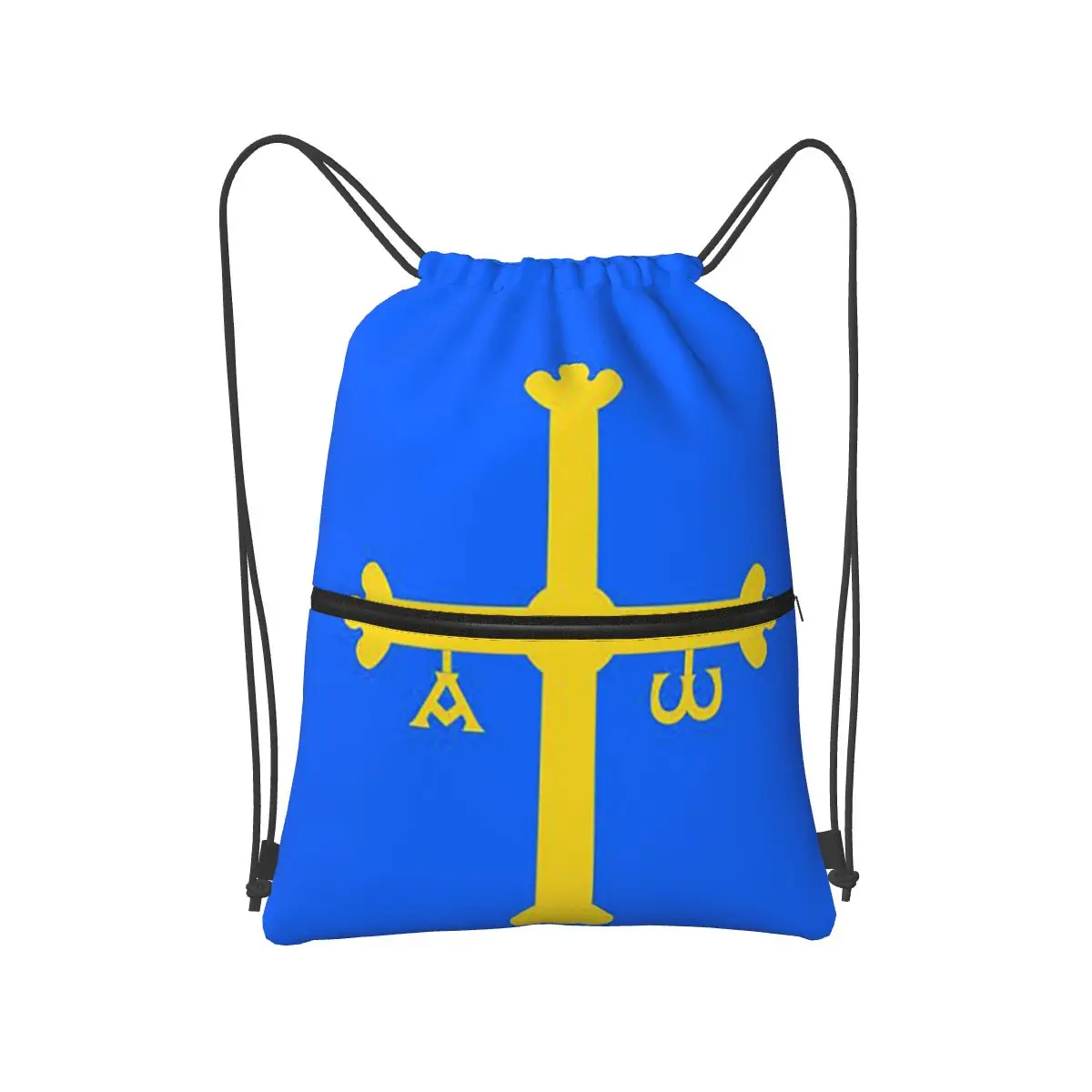 

Asturias Flag Backpacks Portable Drawstring Bags Sports Bag Book Bags for Travel School