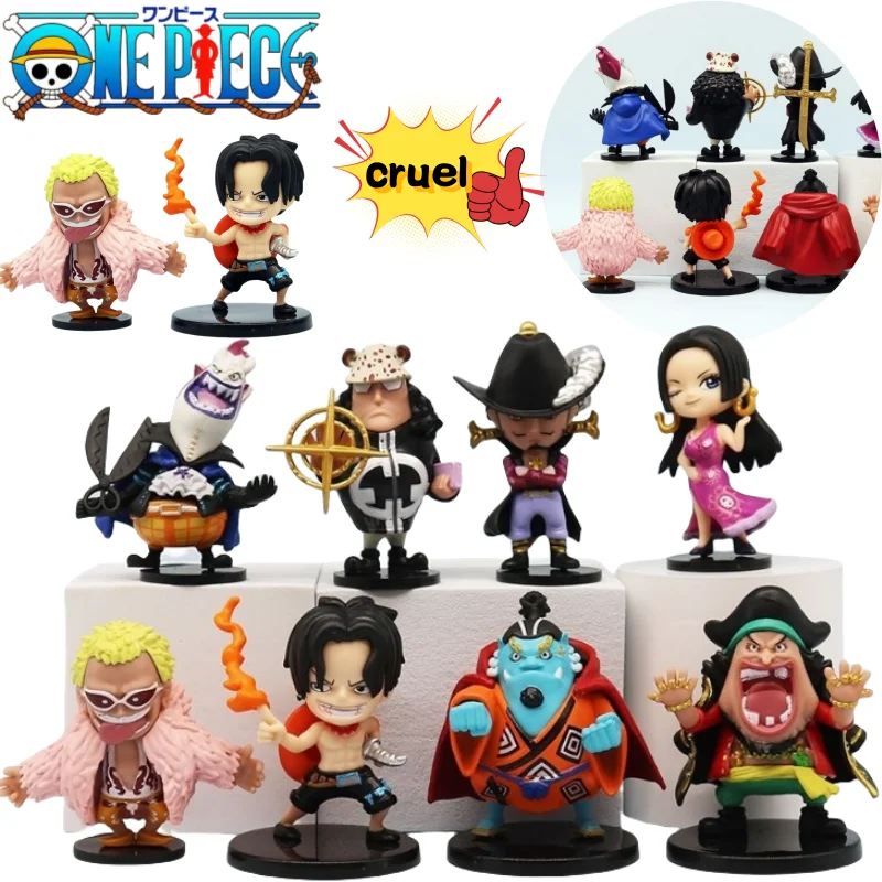 

One Piece Luffy Zoro Nami Usopp Sogeking Sanji Q Edition Figure Creative Personality Anime Peripheral Model Desktop Ornament