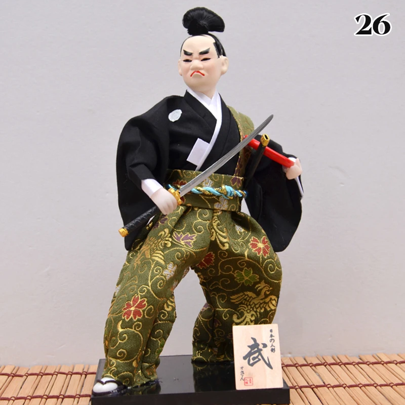 30cm Japanese Samurai Dolls Ornament Handmade Kimono Ninja Figure Figurines Home Office Japanese Restaurant Decoration Gift - Image 4